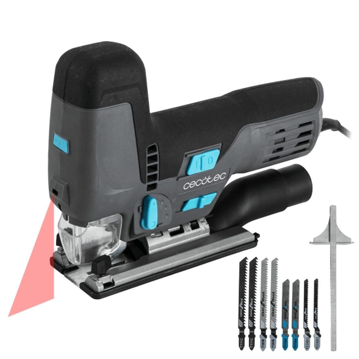 Seghetto alternativo Cecotec MultiCut 8500 Vision - 800W - Accessori inclusi: cavo da 2 m, luce LED, guida laser, mandrino autoserrante, tubo di aspirazione polvere, colore grigio