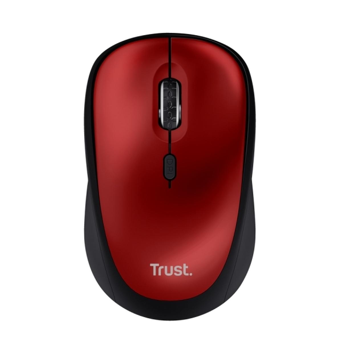 Mouse wireless Trust Primo - 1600 dpi - 4 pulsanti - Rosso
