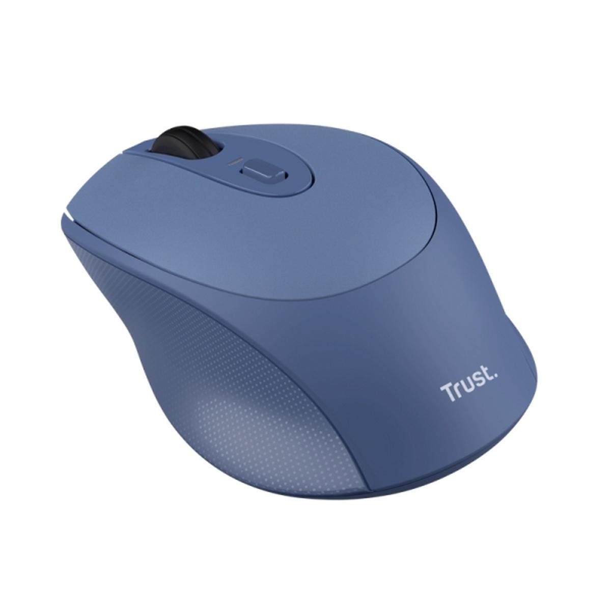 Mouse wireless ricaricabile Trust - Design moderno - Finitura gommata - Ricaricabile tramite USB-C - DPI regolabile - Sensore ottico - Connettività wireless