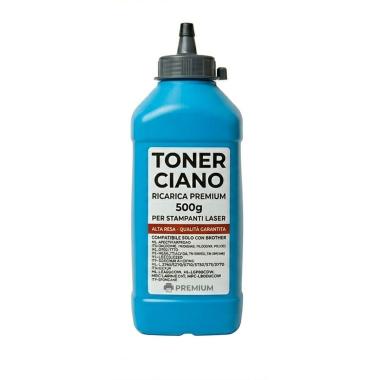 Toner Ciano in Bottiglia da 500gr per BROTHER TN243, TN247, TN421