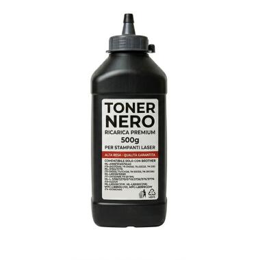 Toner in Bottiglia 500gr per Brother TN6300, TN1050, TN2320 (2X10Kg) (B-161)