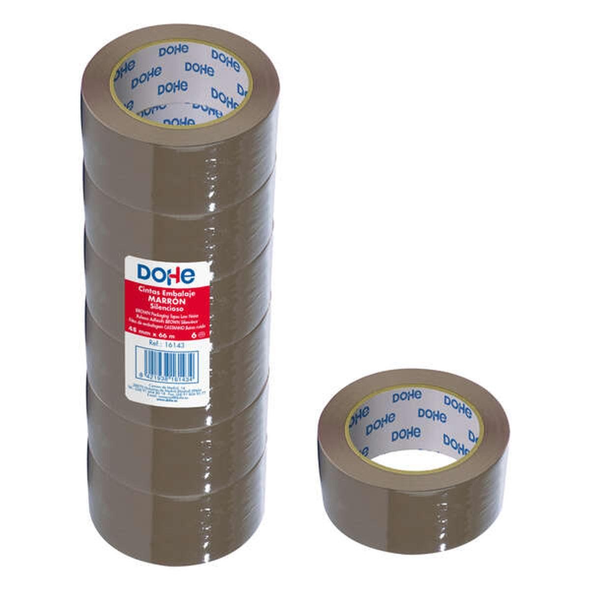 Nastro da Imballaggio silenzioso in polipropilene Dohe 48 mm x 66 m - Marrone
