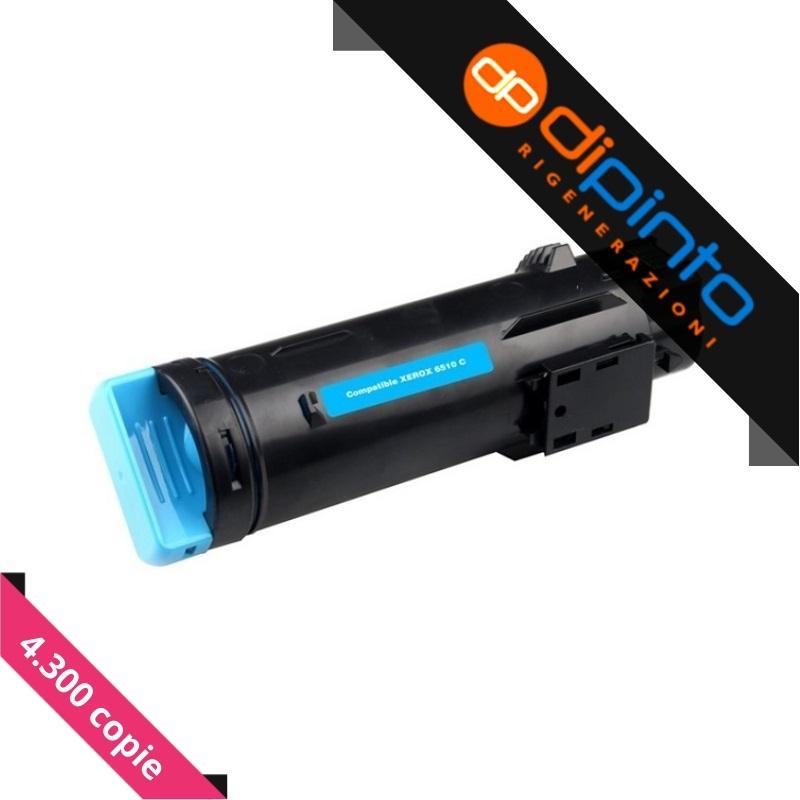 Toner Compatibile (106R03690) per XEROX Phaser 6510Vdn (4,3K) CIANO XL