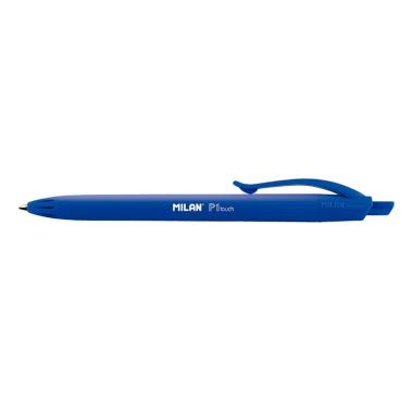 Penna a sfera retrattile Milan P1 Touch - Punta tonda da 1,0 mm (25pz) Blu