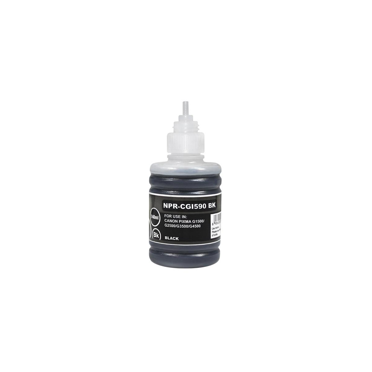 Inchiostro Compatibile (GI-590, GI-590BK, 1603C001) per CANON G1500 (140ml) NERO