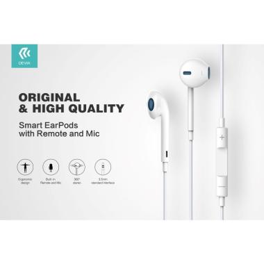 Auricolari con Mic e Controllo EarPods 1,2 Metri - Bianco