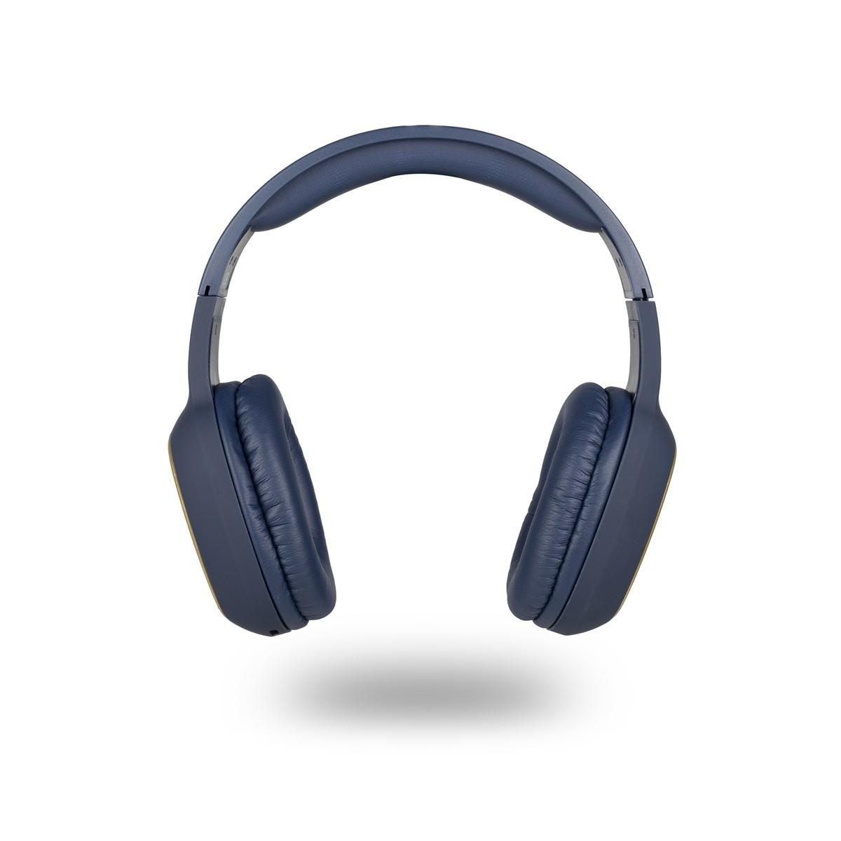 Cuffie Bluetooth wireless NGS Artica Pride - Microfono integrato - Archetto regolabile - Auricolari imbottiti - Autonomia 7 ore - Batteria 180mAh - Colore blu