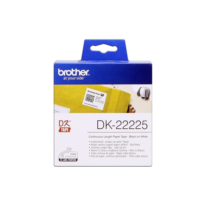 Brother Etichette Originali BROTHER P-Touch (DK-22225) (38x30.48mt) modulo  continuo DK22225 4977766667548