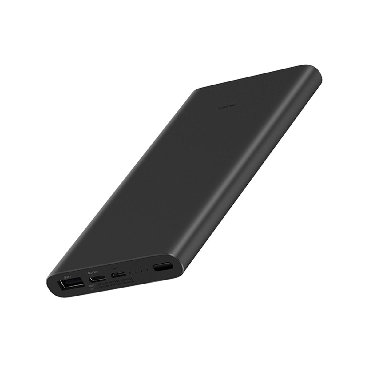 Xiaomi Xiaomi Mi 3 Batteria Esterna / Power Bank 10000 mAh - QuickCharge  3.0 - Ricarica Rapida 18W - 2x USB-A, 1x USB-C, 1 x Micro USB - Colore Nero  VXN4274GL 6934177711602