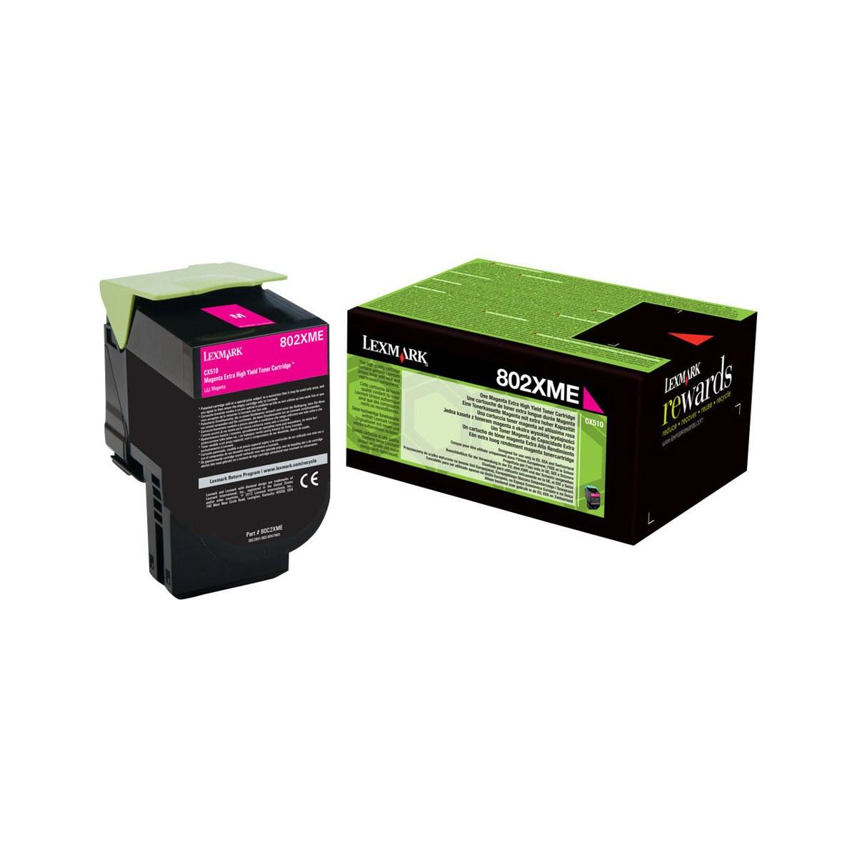 Toner Originale (80C2XM0, 80C2XME, 802XM) LEXMARK CX510de (4K) MAGENTA