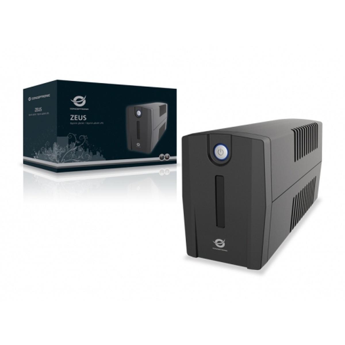 GRUPPO DI CONTINUITA' UPS Conceptronic Zeus UPS 650VA 360W UPS - Batteria 12V / 7Ah - 2 Spine Schuko