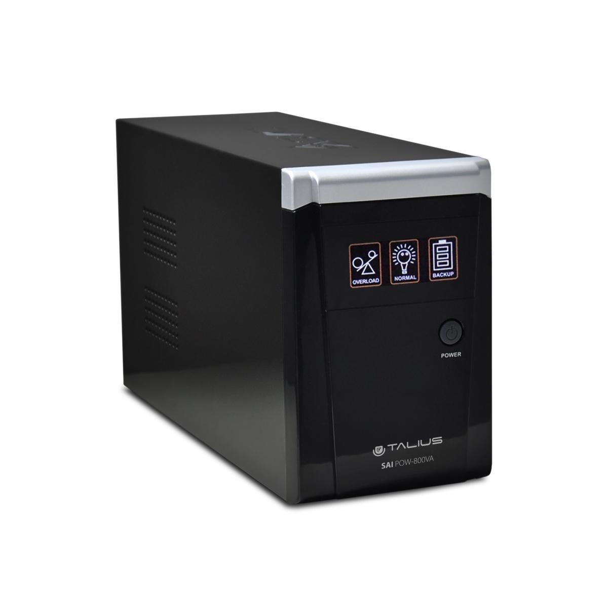 GRUPPO DI CONTINUITA' UPS Talius SAI 800VA - Funzione AVR - 2x Schuko - RJ45 / RJ11 - Backup 25 minuti