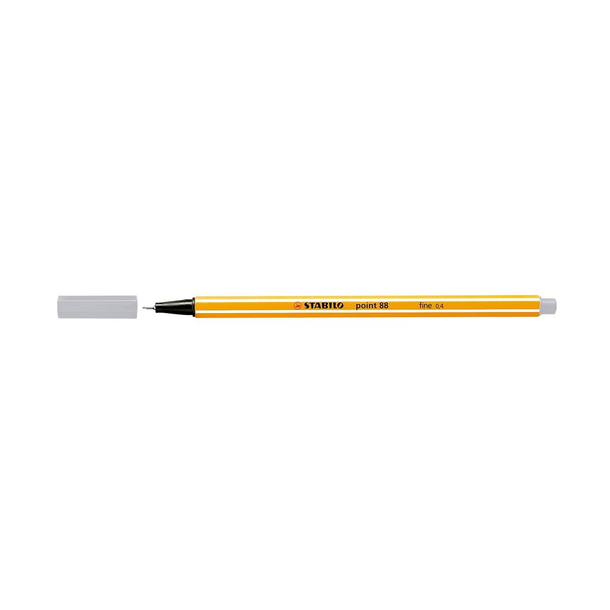 Stabilo Stabilo Point 88 pennarello a punta fine in fibra - corsa 0,4 mm -  inchiostro a base d'acqua - colore grigio 88/94 4006381333979