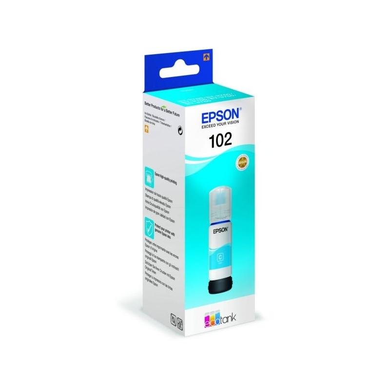 Inchiostro Originale (C13T03R240, 102) EPSON ECOTANK ET-2700 (70ml) CIANO