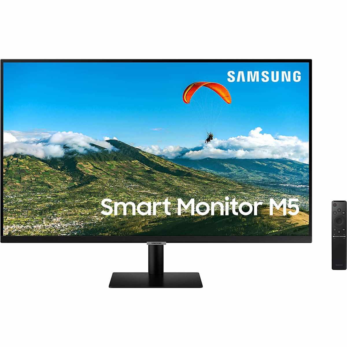 Samsung Smart Monitor M5 LED 27" FullHD 1080p WiFi, Bluetooth - Risposta 8ms - Telecomando - Altoparlanti Integrati - 16:9 - USB, HDMI - VESA 100x100mm