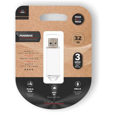 Pendrive TechOneTech Memoria USB 2.0 32GB - BIANCO