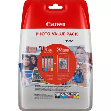 Multipack Originale da 4 pz (CLI-571XL) CANON MG6850 + carta Fotografica