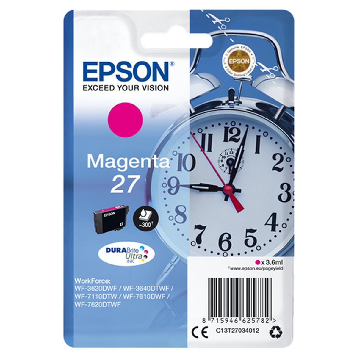 Cartuccia Originale (T2703, 27) EPSON WF3620DWF (300pag) MAGENTA