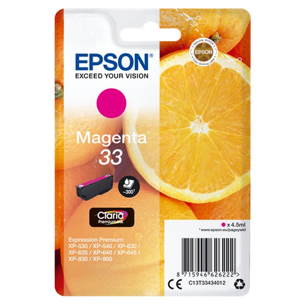 Cartuccia Originale (T3343, 33) EPSON XP530 (300pag) MAGENTA
