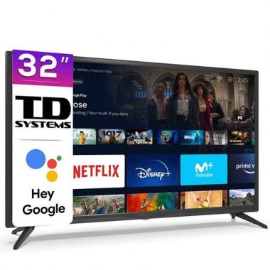TD Systems Smart TV 32" LED HD - WiFi, Bluetooth, HDMI, USB - Assistente vocale - VESA 200x100mm