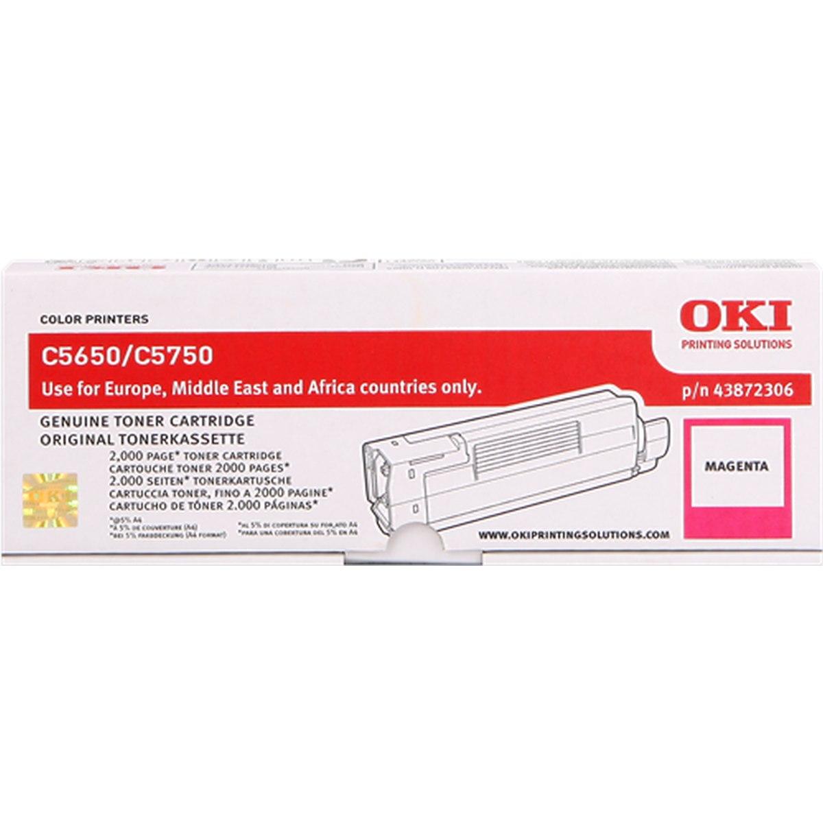 Toner Originale (43872306) OKI C5650N, C5750N (2K) MAGENTA