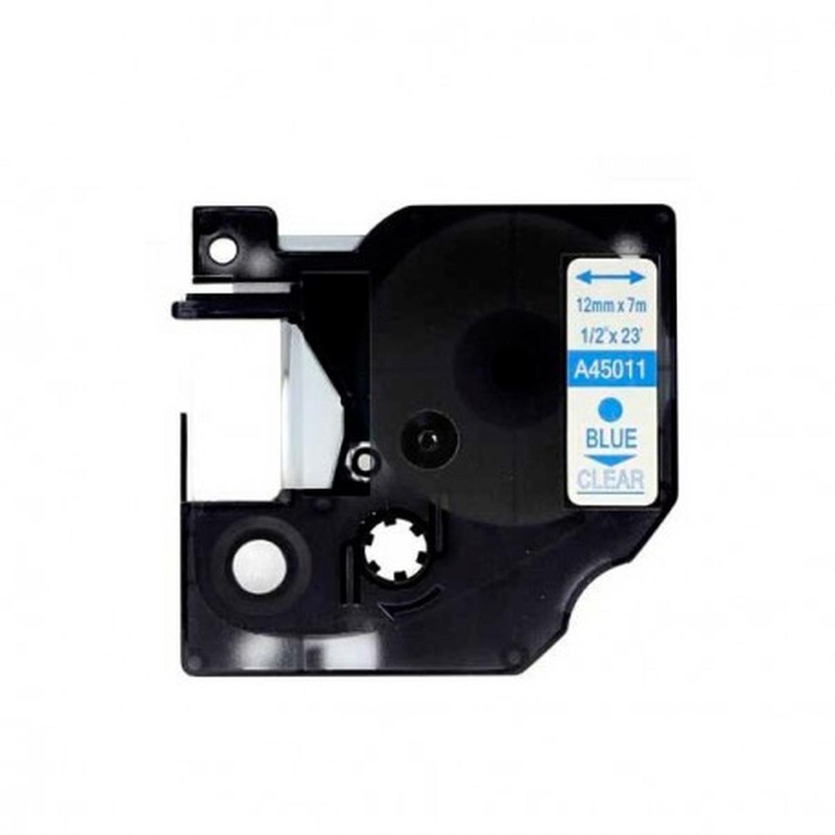 Nastro Blu su Trasparente (12 mm X 7 m) per DYMO D1 (S0720510, 45011)