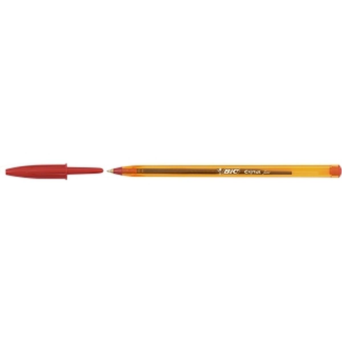 BIC Penna a sfera Bic Cristal Original Fine - Punta tonda da 0,8 mm -  Colore Rosso 872720 3086123134379