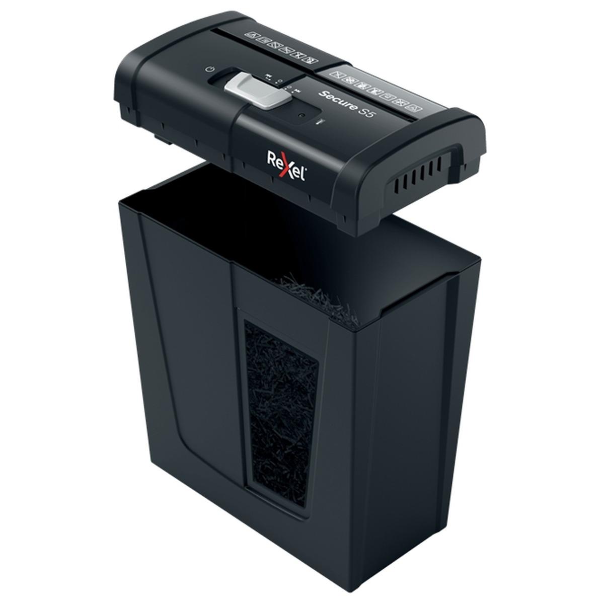 Distruggi documenti manuale Rexel Secure S5 - Distrugge fino a 5 fogli - 10L