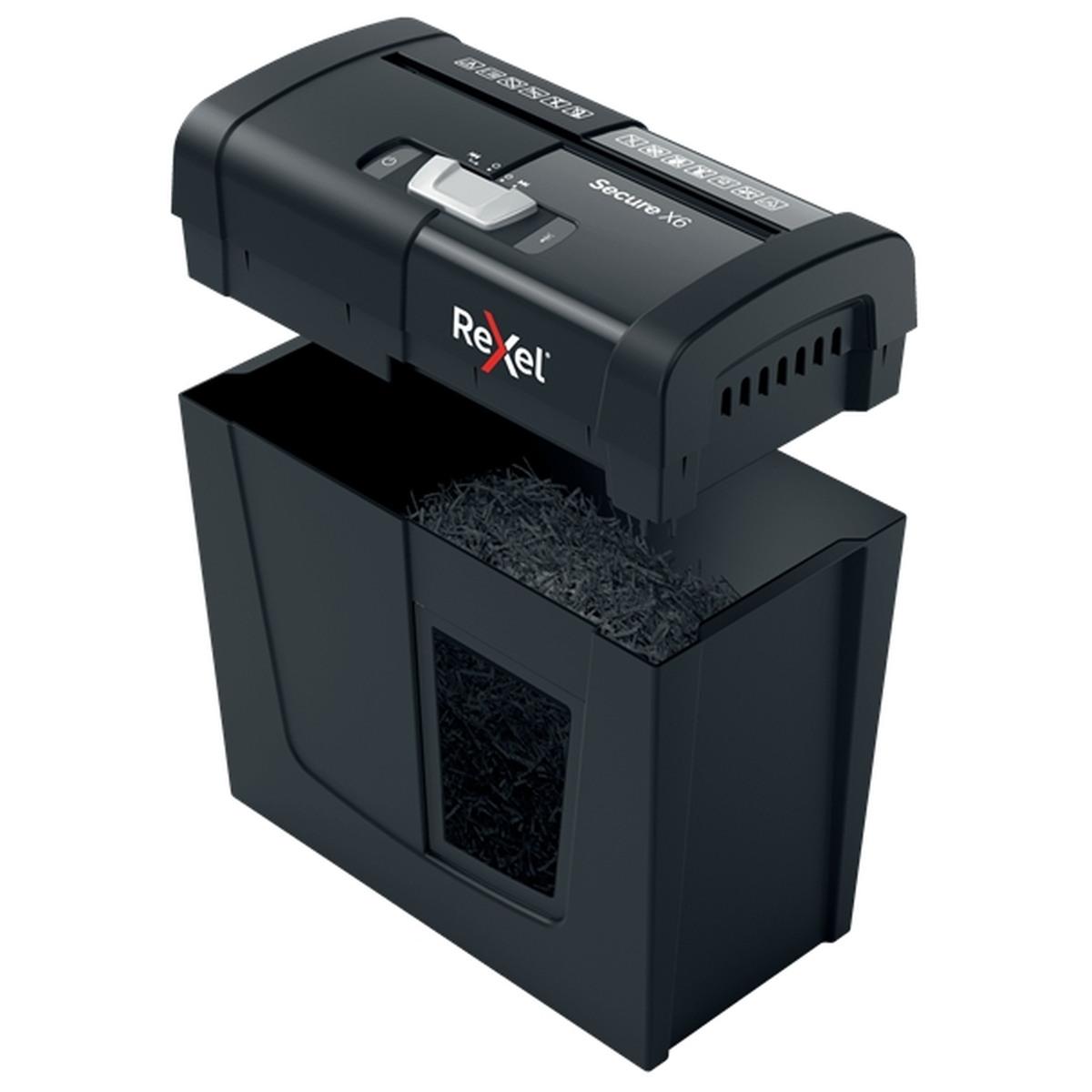 Rexel Secure X6 Distruggi documenti manuale a taglio particolato - Distrugge fino a 6 fogli - 10L