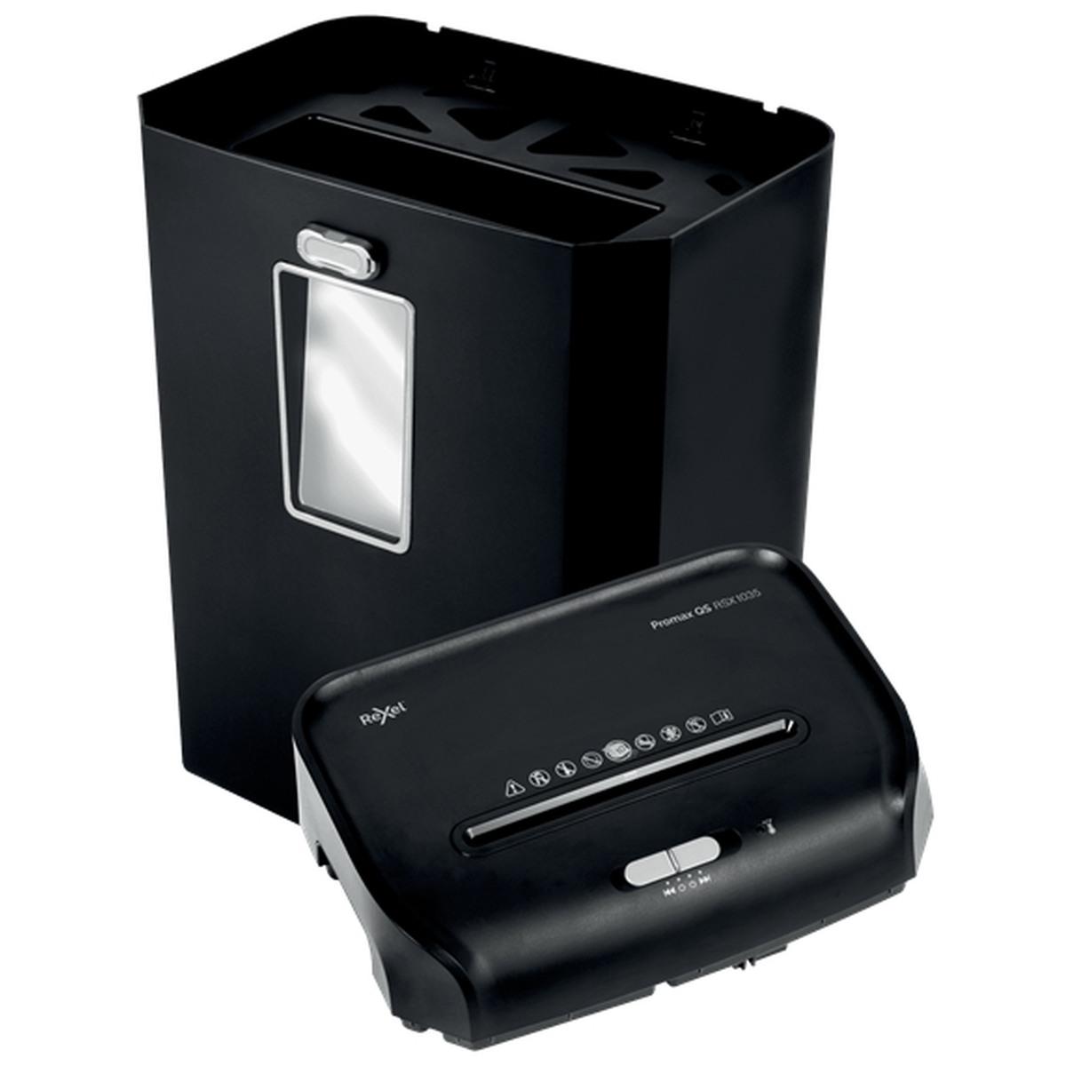 Rexel Promax RSX1035 Distruggi documenti manuale con taglio a particelle - Distrugge fino a 10 fogli - 35L