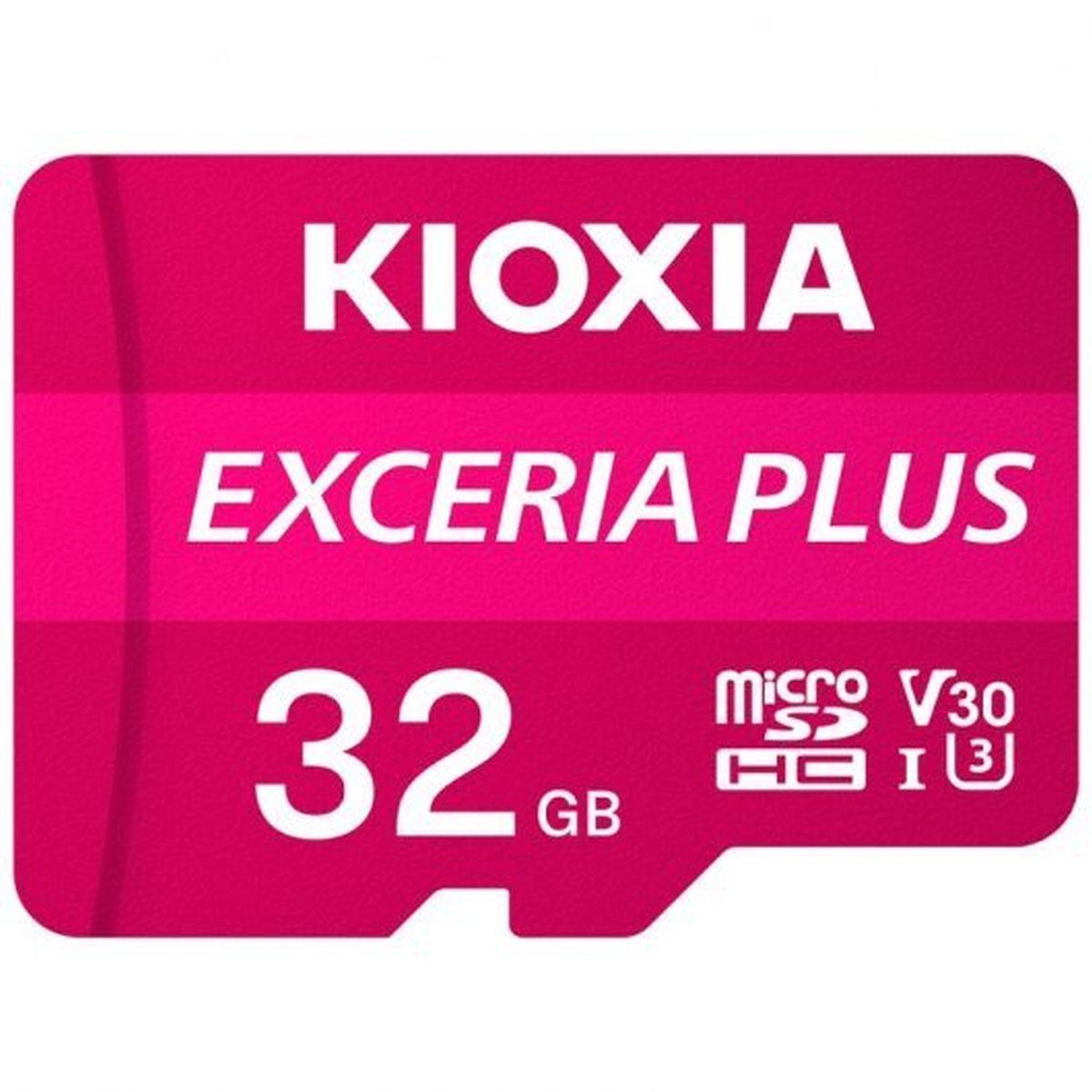 Scheda di Memoria Kioxia Exceria Plus SDHC 32GB UHS-I U3 V30 A1 Classe 10 con Adattatore
